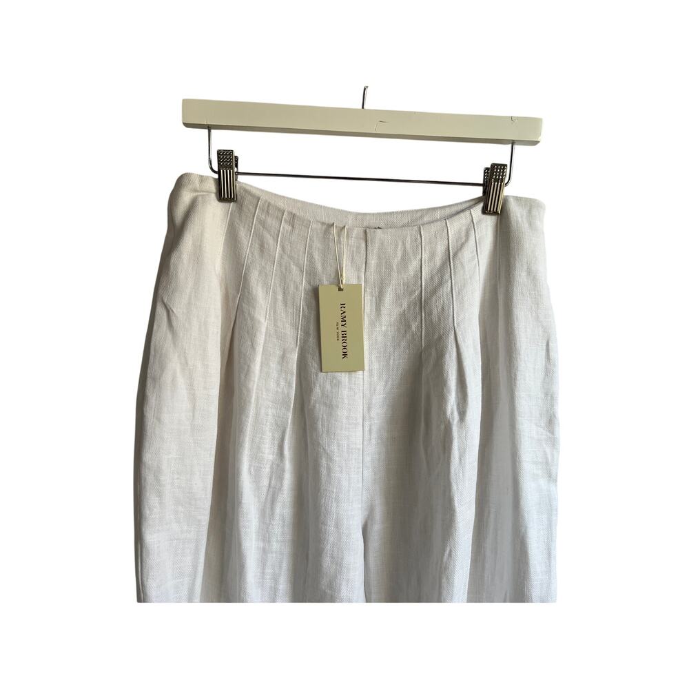 RAMY BROOK WOMENS SIZE 10 DALIA WIDE LEG DRESSY PANT TROUSER WHITE NEW MSRP $395 - Picture 5 of 12
